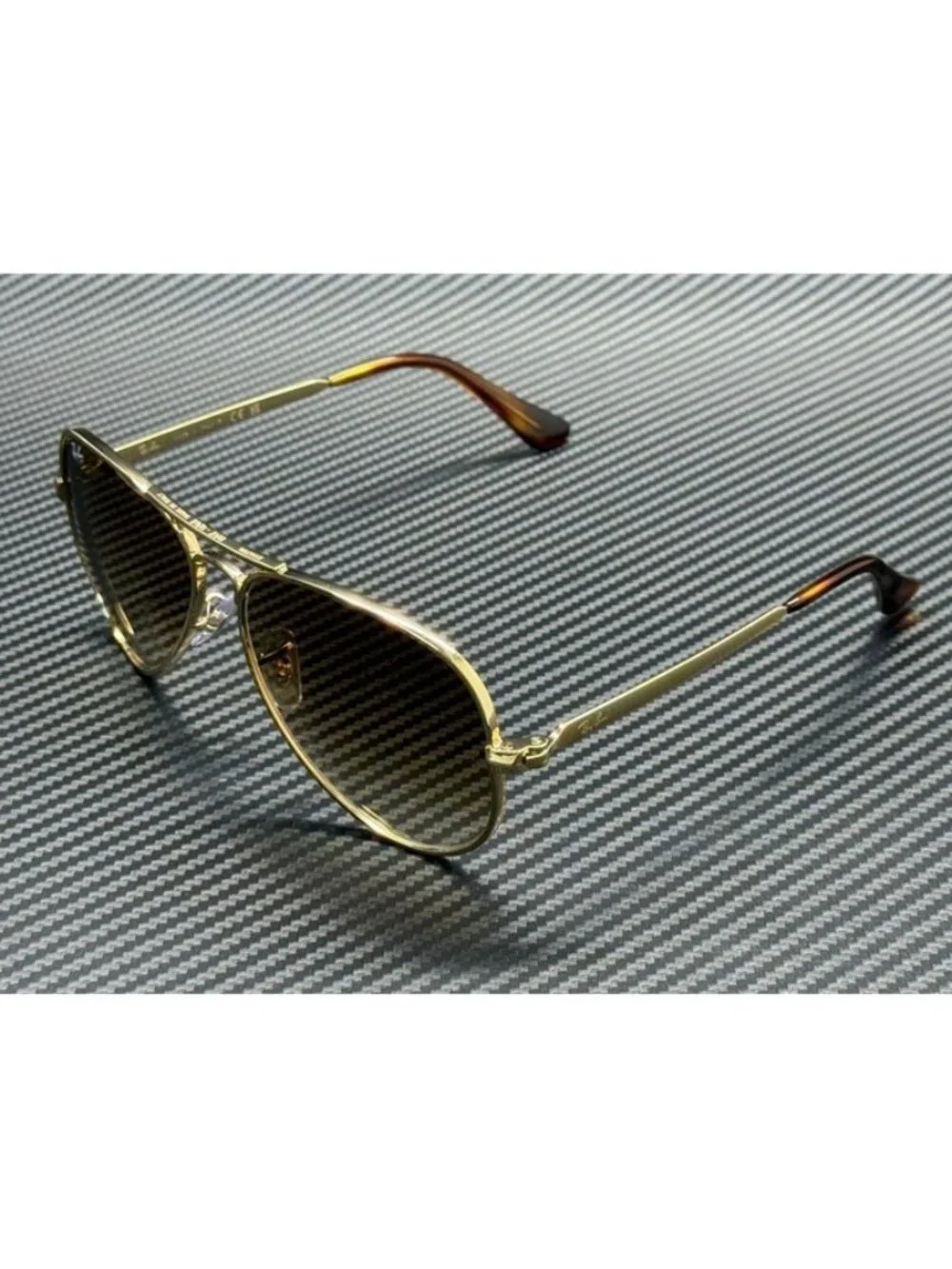 New Ray-Ban Men Arista Gold Sunglasses 62-16-145